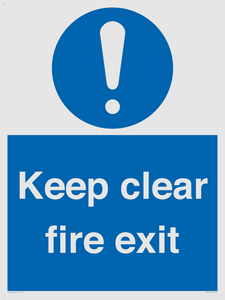 Keep Clear Fire Exit